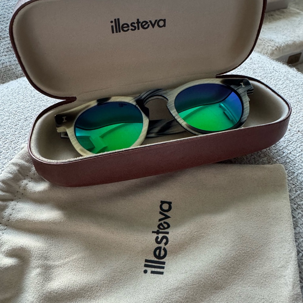 Illesteva Sunglasses with Blue-Green Lenses